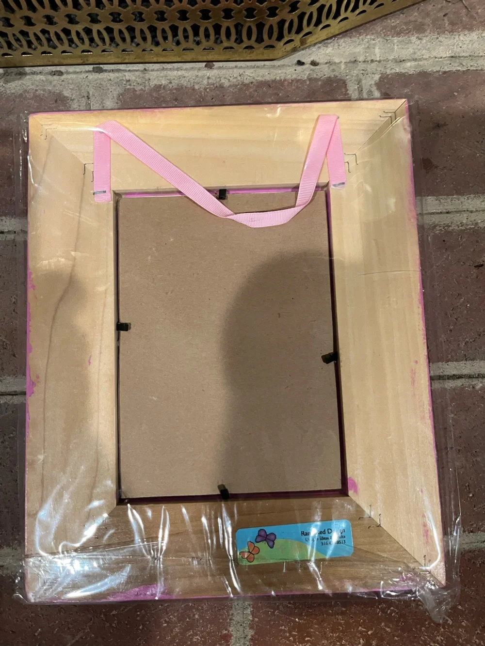 Pink Floral Accent Photo Frame